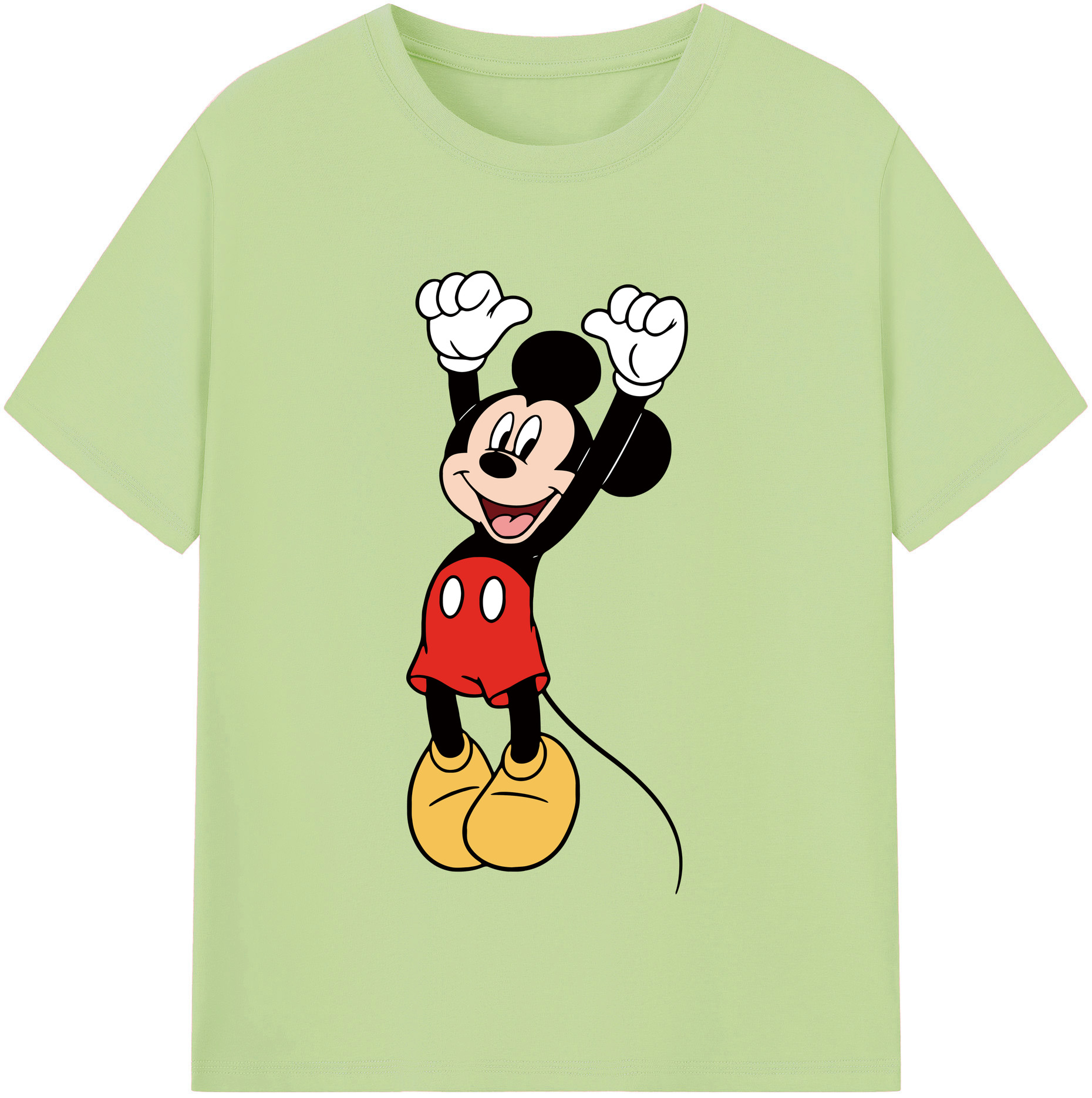 （画像用） ミッキーマウス Mickey Mouse 綿100％半袖Tシャツ（フロントプリント）